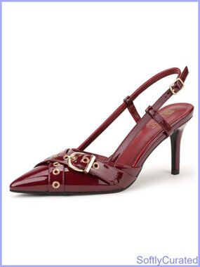 Slingback Kitten Heels Pointed Toe Closed Toe Pumps for Women
